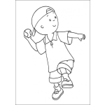 Dibujo para colorear Caillou de Pelotero