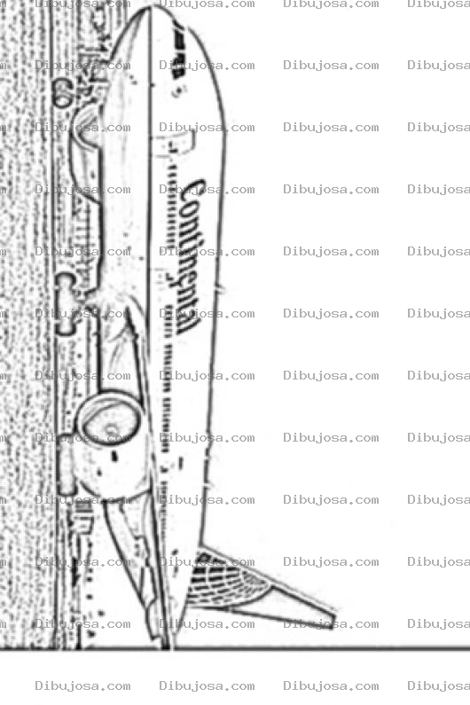 Dibujo para colorear Continental Airlines Coloring Page Avion Continental Para Colorear