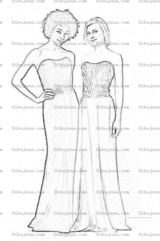 Dibujo para colorear Homecoming Dresses Coloring Page