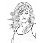 Dibujo para colorear Kelly Clarkson Coloring Page Para Pintar Y Colorear