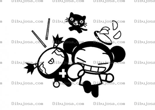 Dibujo para colorear Colorear Puca y Garu