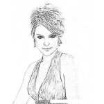 Dibujo para colorear Katherine Heigl Coloring Page Para Pintar Y Colorear A Katerin Heigel