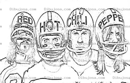 Dibujo para colorear Red Hot Chili Peppers New Album Coloring Page Para Pintar Y Colorear