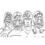 Dibujo para colorear Red Hot Chili Peppers New Album Coloring Page Para Pintar Y Colorear