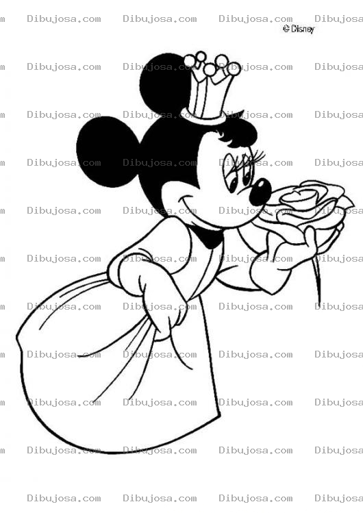 Dibujo para colorear Colorear a Mimi vestidad de Reyna