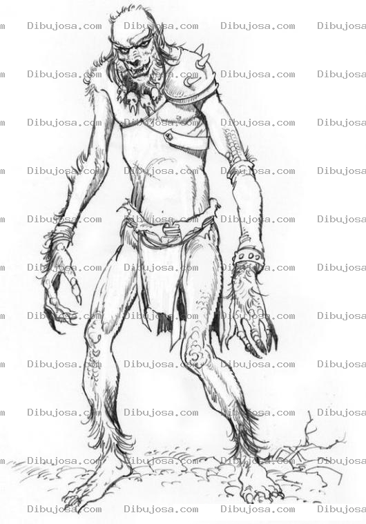 Dibujo para colorear Colorear Al Hombre Lobo