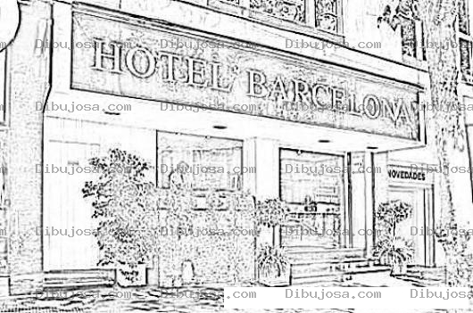 Dibujo para colorear Hoteles Barcelona Para Colorear Online E Imprimir De Internet