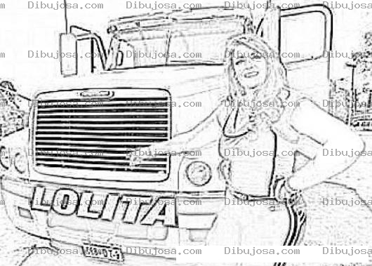 Dibujo para colorear Lola La Trailera Para Colorear Y Pintar
