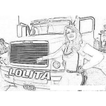 Dibujo para colorear Lola La Trailera Para Colorear Y Pintar