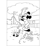 Dibujo para colorear Colorear a Mickey mouse jugando golf