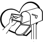 Dibujo para colorear Colorear Carta Del Amor En El Buzon De Correos