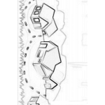 Dibujo para colorear Dibujo De Aldea Barrio Asentamiento Canton O Caserio Para Colorear Y Pintar