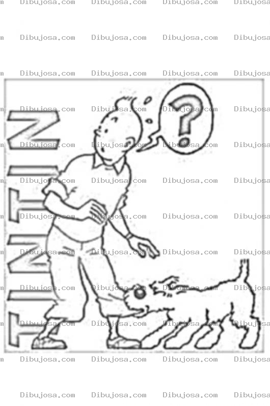 Dibujo para colorear Las Aventuras De Tintin Para Colorear