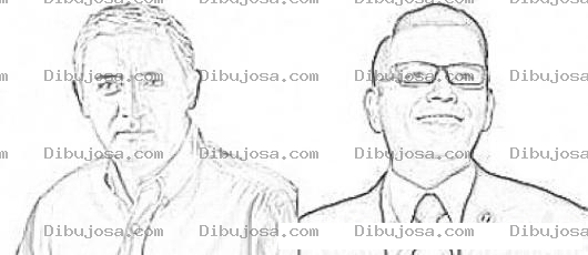 Dibujo para colorear Otto Perez Y Manuel Baldizon Juntos Para Pintar Y Colorear Online