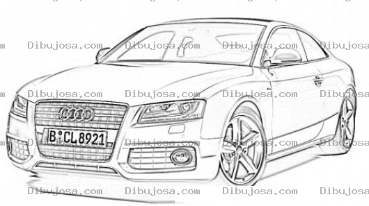 Dibujo para colorear Audi A5 Coloring Page Para Pintar Y Colorear