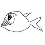 Dibujo para colorear Dibujo De Pirana Para Pintar Y Colorear
