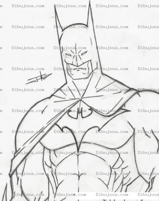Dibujo para colorear Dibujo A Mano De Batman Para Pintar Y Colorear