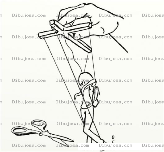Dibujo para colorear Dibujo De Marioneta Humana Para Colorear Y Pintar