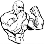 Dibujo para colorear Luchador Pelon Fuerte Y Musculoso Para Colorear Y Pintar