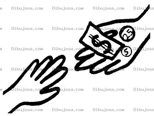 Dibujo para colorear Dibujo De Pagar Dar Y Recibir Dinero Para Colorear