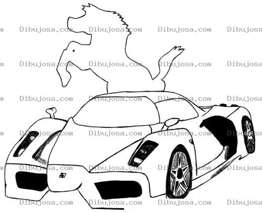 Dibujo para colorear Dibujo De Carro Ferrari Para Colorear Y Pintar