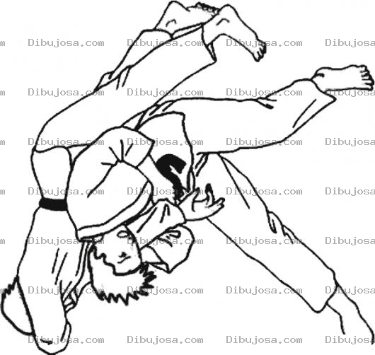 Dibujo para colorear Luchadores De Judo Para Colorear