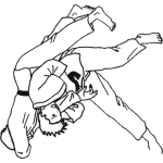 Dibujo para colorear Luchadores De Judo Para Colorear
