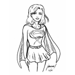 Dibujo para colorear Dibujo De La Super Chica Para Pintar Y Colorear