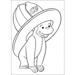 Dibujo para colorear Mono Bombero Para Pintar Y Colorear