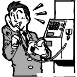 Dibujo para colorear Dibujo De Hombre Hablando Por Telefono Publico Para Pintar Y Colorear Telefono Monedero