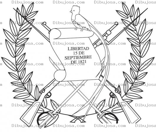 Dibujo para colorear Escudo Nacional De La Republica De Guatemala Para Pintar Y Colorear Escudo Guatemala Escudo Libertad 15 De Septiembre De 1821