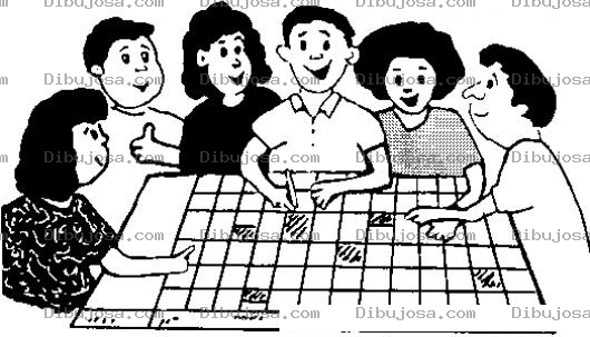 Dibujo para colorear Colorear Un Grupo De Personas Organizando Eventos En Un Calendario