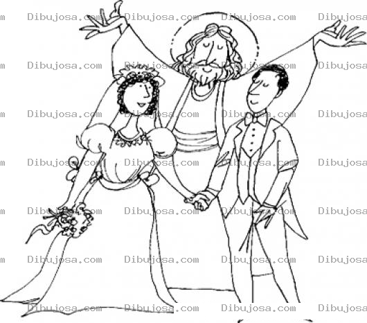 Dibujo para colorear Matrimonio Instituido Por DIOS Para Pintar Y Colorear