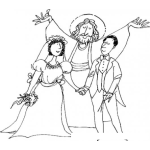 Dibujo para colorear Matrimonio Instituido Por DIOS Para Pintar Y Colorear