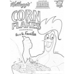 Dibujo para colorear Colorear Gallito Kellogs Dibujo De Cornelio De Corn Flakes De Kellos Para Pintar Hojuelas De Maiz