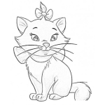 Dibujo para colorear Gata Marie Para Pintar Y Colorear