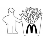 Dibujo para colorear Papas Fritas De Macdonalds Para Pintar Y Colorear Gratis