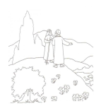 Dibujo para colorear Colorear a Lot y Abraham