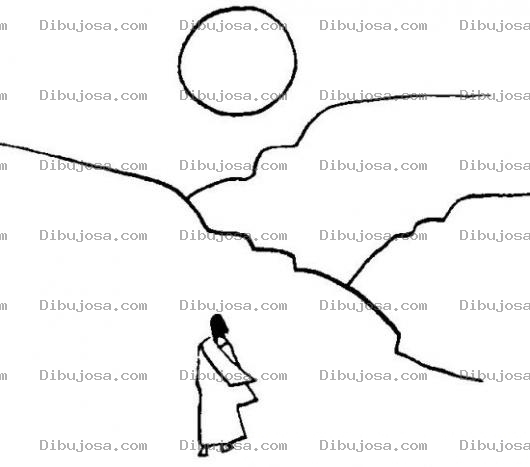 Dibujo para colorear Dibujo De Desierto Arido Para Pintar Y Colorear
