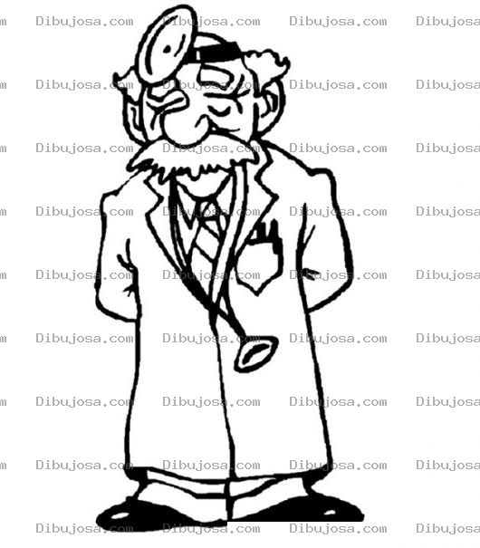Dibujo para colorear Medico Viejito Para Pintar Y Colorear