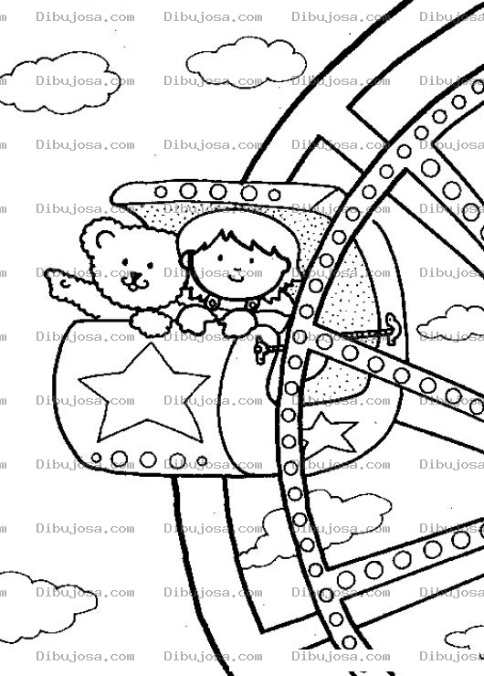 Dibujo para colorear Dibujo De Rueda De Chicago Para Pintar Y Colorear