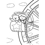 Dibujo para colorear Dibujo De Rueda De Chicago Para Pintar Y Colorear