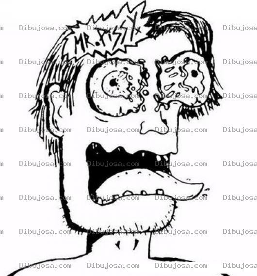 Dibujo para colorear Dibujo De Hombre Asustado Para Pintar Y Colorear