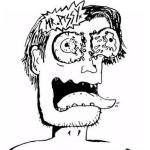 Dibujo para colorear Dibujo De Hombre Asustado Para Pintar Y Colorear
