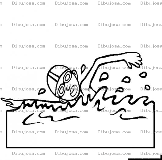 Dibujo para colorear Dibujo De Nino Nadando Para Pintar Y Colorear