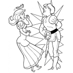 Dibujo para colorear Dibujo De Principe Brillante Para Pintar Y Colorear