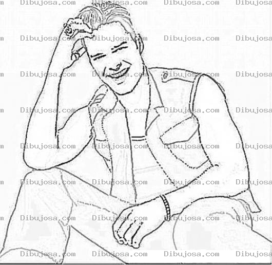 Dibujo para colorear Dibujo De Ricky Martin Para Pintar Y Colorear A Riky Martin Cantante Rickymartin Coloring Page