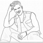 Dibujo para colorear Dibujo De Ricky Martin Para Pintar Y Colorear A Riky Martin Cantante Rickymartin Coloring Page