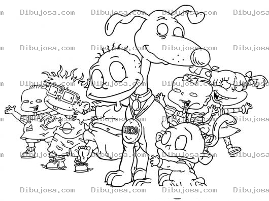 Dibujo para colorear Dibujo De Los Personajes De Los Rugrats Para Pintar Y Colorear