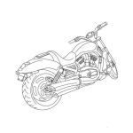 Dibujo para colorear Dibujo De Moticicleta De Alto Cilindraje Para Colorear